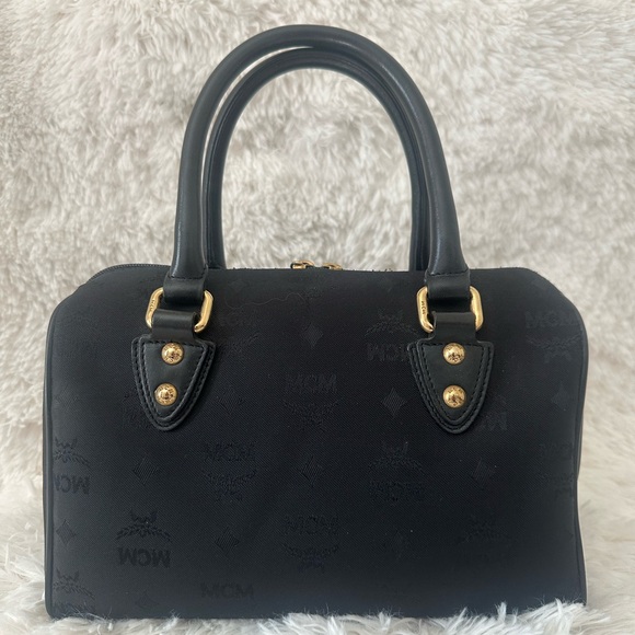 MCM Black Satchel Boston Bag - Picture 2 of 13